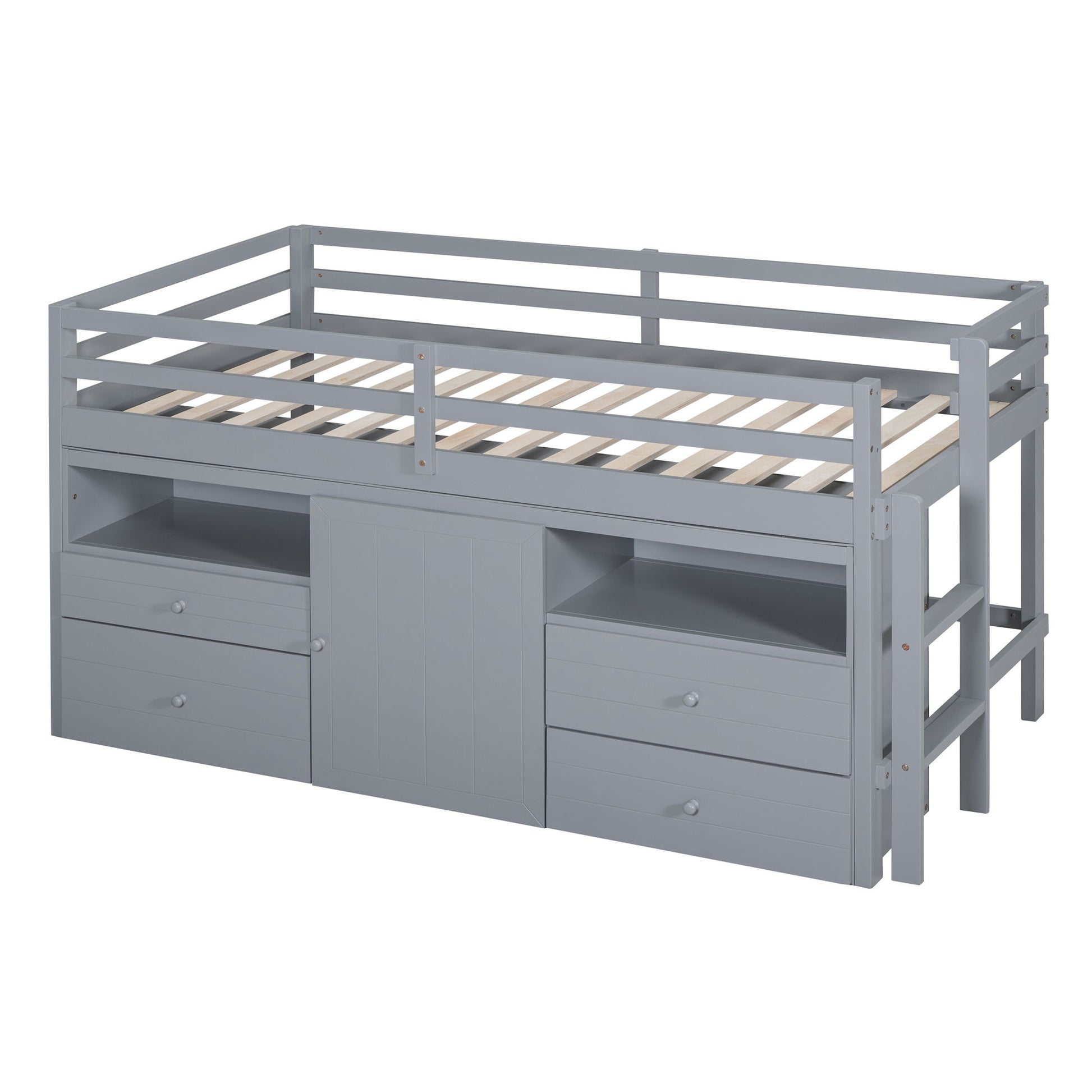 Loft Bed With 4 Drawers, Underneath Cabinet And Shelves - The Sleep Loft - Online Mattress Showroom NYC