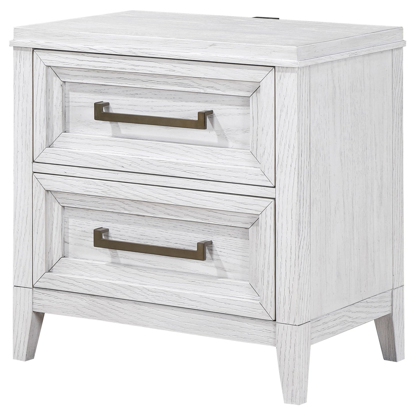 Avril - 2 Drawer Nightstand - White - The Sleep Loft - Online Mattress Showroom NYC