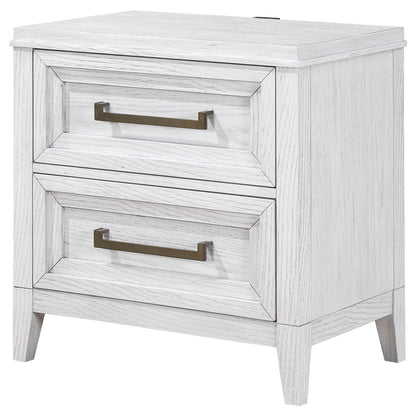 Avril - 2 Drawer Nightstand - White - The Sleep Loft - Online Mattress Showroom NYC