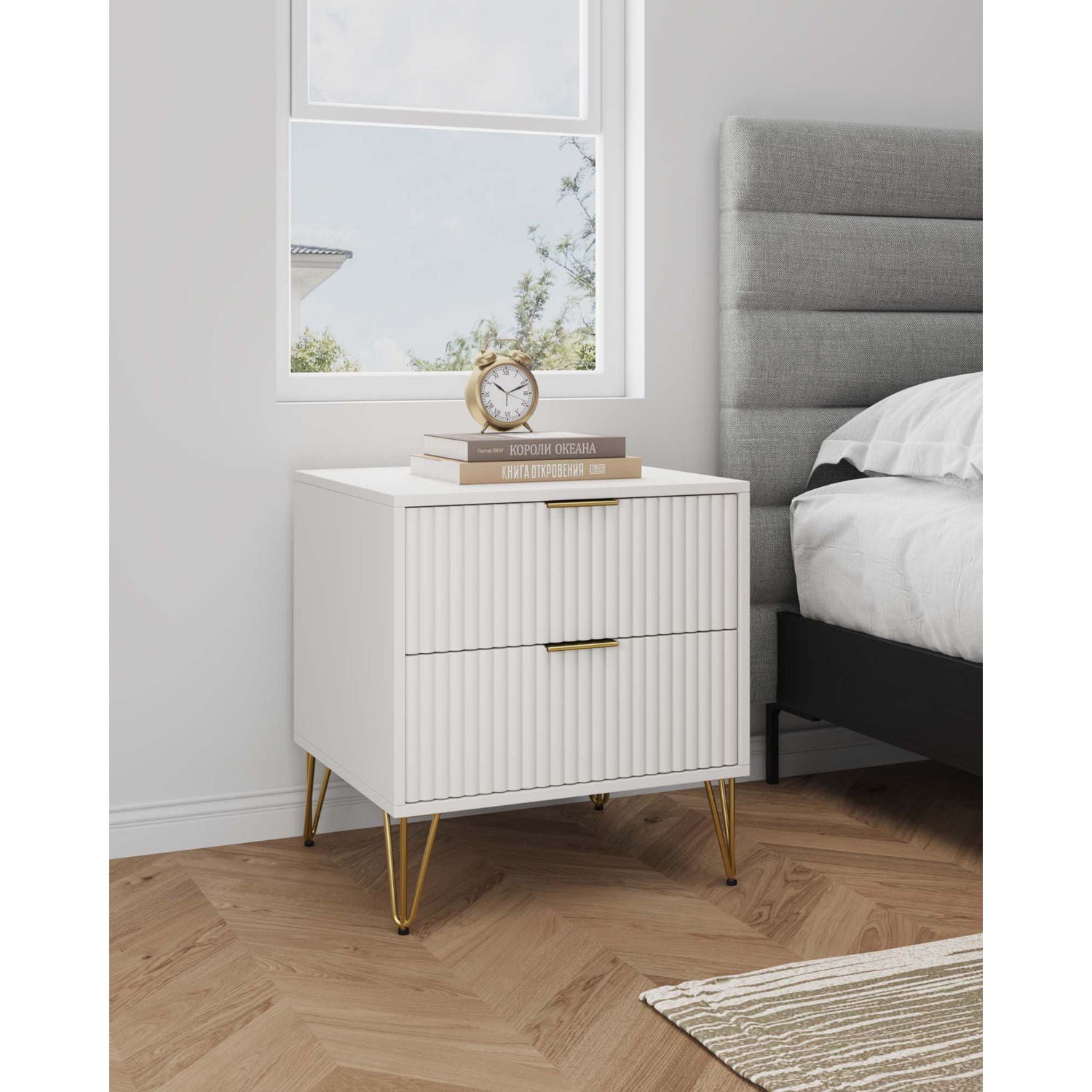 Dumbo - Nightstand With 2 Drawers - The Sleep Loft - Online Mattress Showroom NYC