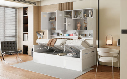 Daybed With All-In-One Cabinet And Shelf - The Sleep Loft - Online Mattress Showroom NYC