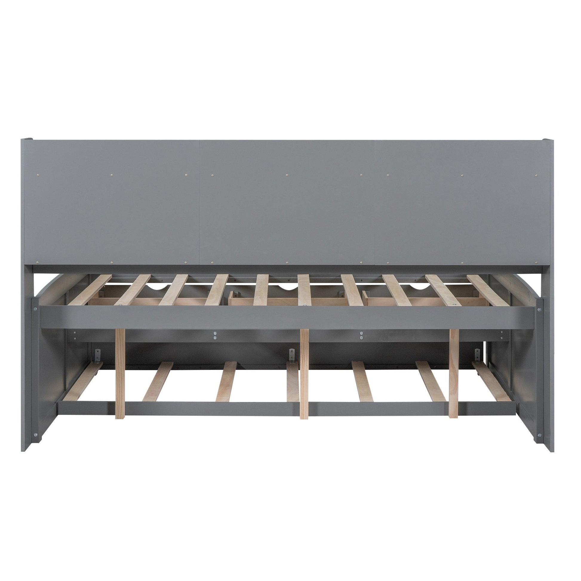 Captain Bed With Built In Bookshelves, 3 Storage Drawers, And Trundle - The Sleep Loft - Online Mattress Showroom NYC