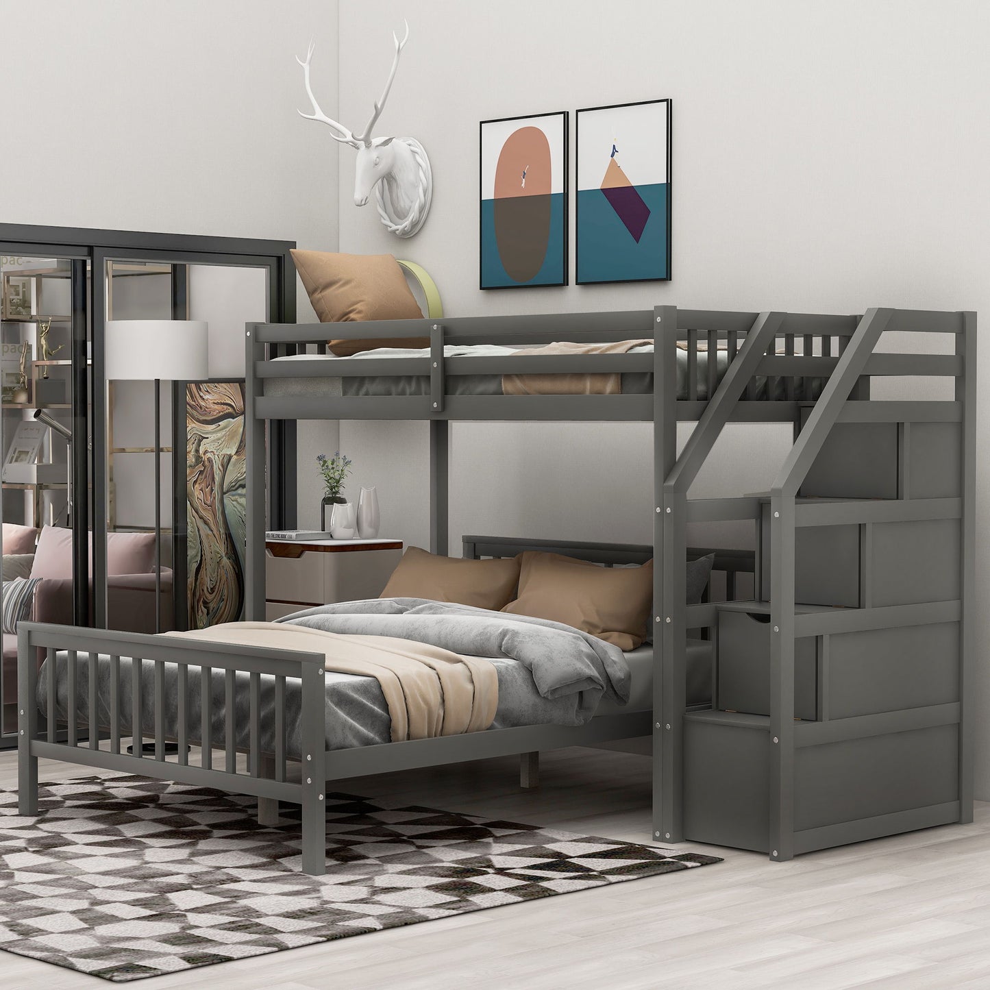 Loft Bed With Staircase And Storage - The Sleep Loft - Online Mattress Showroom NYC