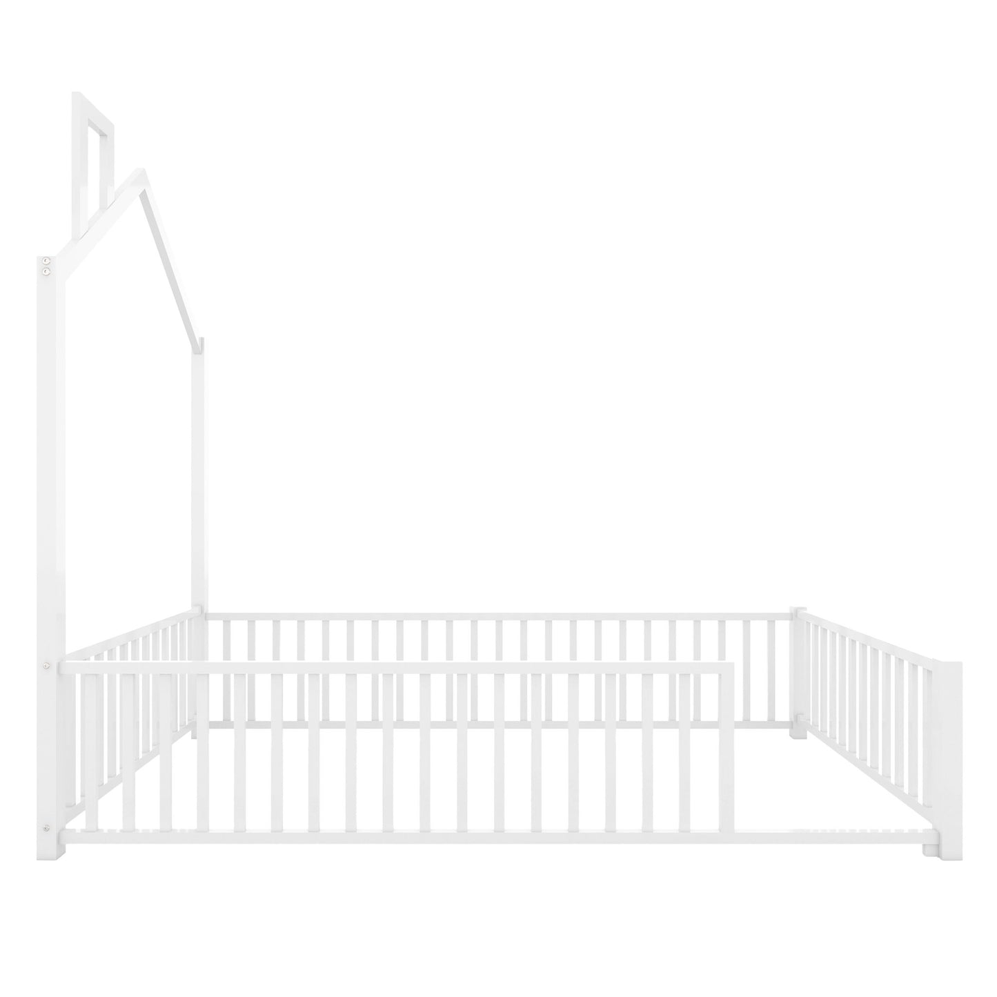 Metal House Platform Bed With Guardrail And Chimney - The Sleep Loft - Online Mattress Showroom NYC