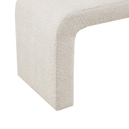 Modern Contemporary Boucle Waterfall Bench - The Sleep Loft - Online Mattress Showroom NYC