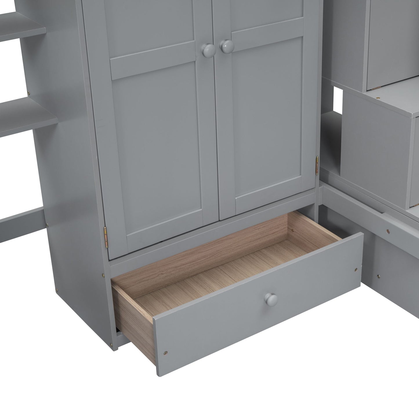 Loft Bed With Bookshelf, Drawers, Desk, And Wardrobe - The Sleep Loft - Online Mattress Showroom NYC