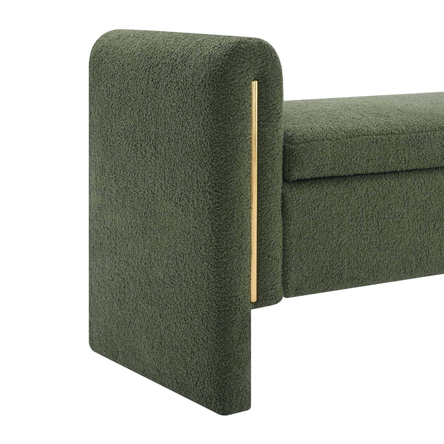 Modern Teddy Upholstered Large Bed End Bench With Arms And Storage - The Sleep Loft - Online Mattress Showroom NYC