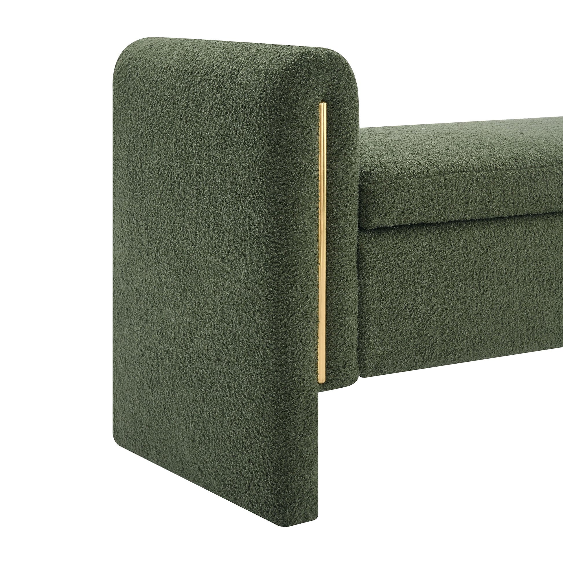 Modern Teddy Upholstered Large Bed End Bench With Arms And Storage - The Sleep Loft - Online Mattress Showroom NYC
