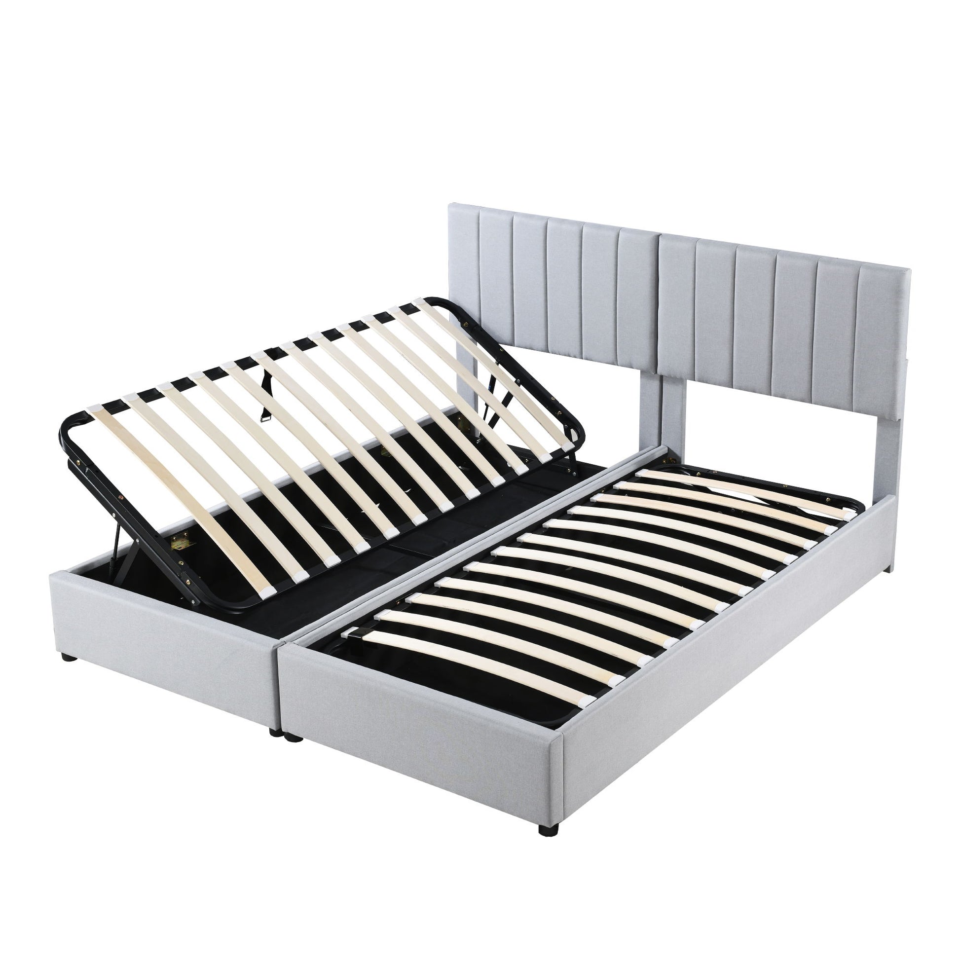 Upholstered Platform Bed With A Hydraulic Storage System - The Sleep Loft - Online Mattress Showroom NYC