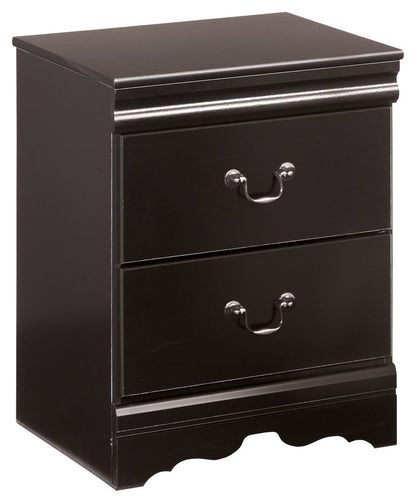 Huey Vineyard - Two Drawer Night Stand - Black - The Sleep Loft - Online Mattress Showroom NYC