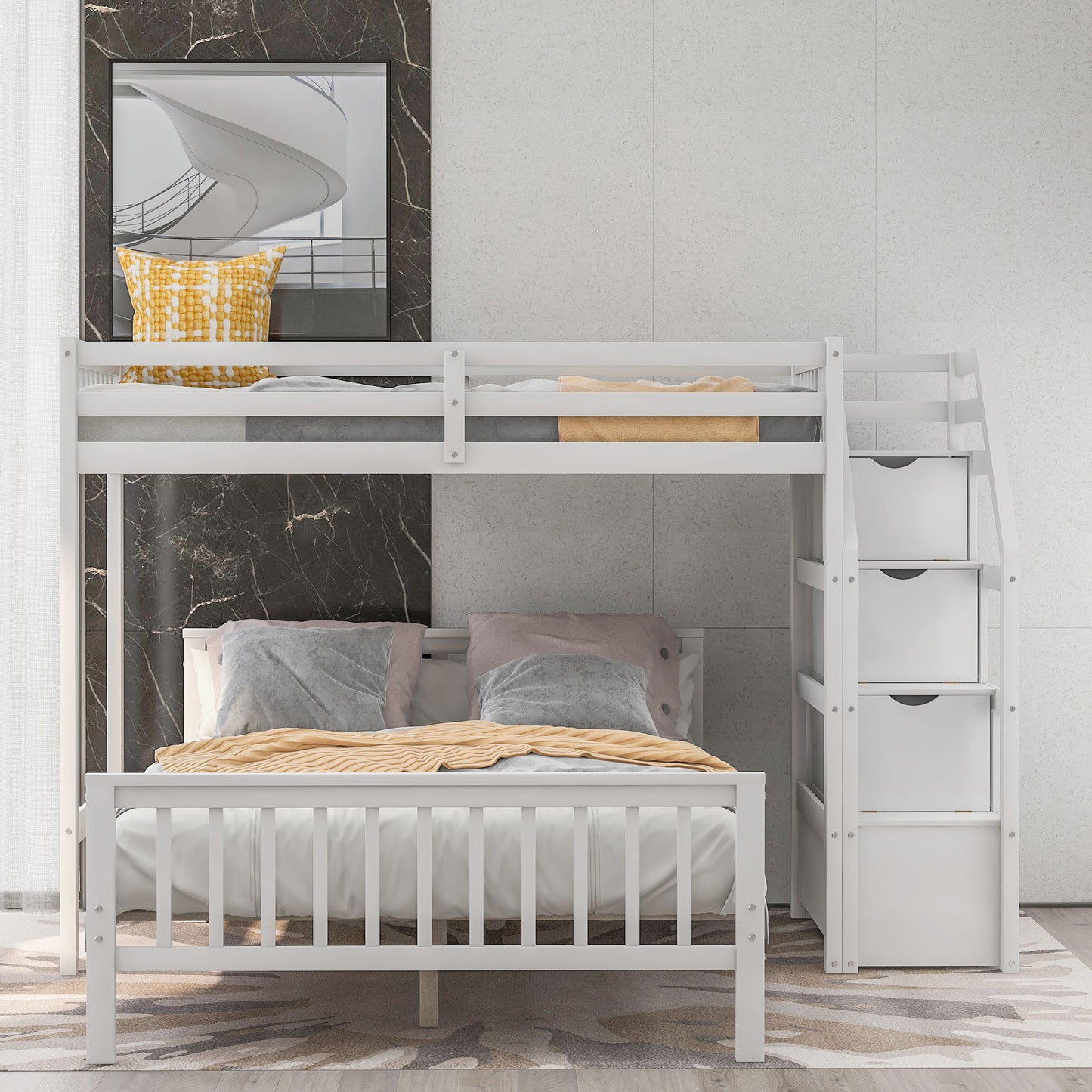 Loft Bed With Staircase And Storage - The Sleep Loft - Online Mattress Showroom NYC