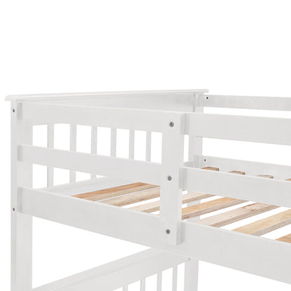 Stairway Bunk Bed With Storage And Guard Rail For Bedroom - The Sleep Loft - Online Mattress Showroom NYC