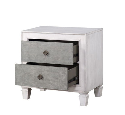 Katia - Weathered Night Stand - Gray / White - The Sleep Loft - Online Mattress Showroom NYC