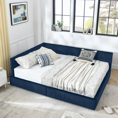 Upholstered Bed Frame With Tufted Backrest And Armrests - The Sleep Loft - Online Mattress Showroom NYC