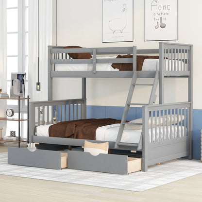 Bunk Bed With Ladders And 2 Storage Drawers - The Sleep Loft - Online Mattress Showroom NYC