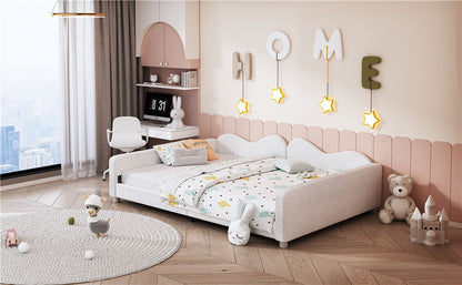 Upholstered Daybed, Sherpa Fabric Sofabed With Cloud-Shaped Backrest - The Sleep Loft - Online Mattress Showroom NYC