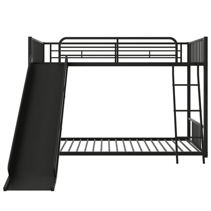 Metal Bunk Bed With Slide, Durable Steel Frame - The Sleep Loft - Online Mattress Showroom NYC