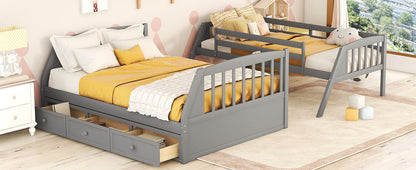 Bunk Bed With Drawers, Ladder And Storage Staircase - The Sleep Loft - Online Mattress Showroom NYC