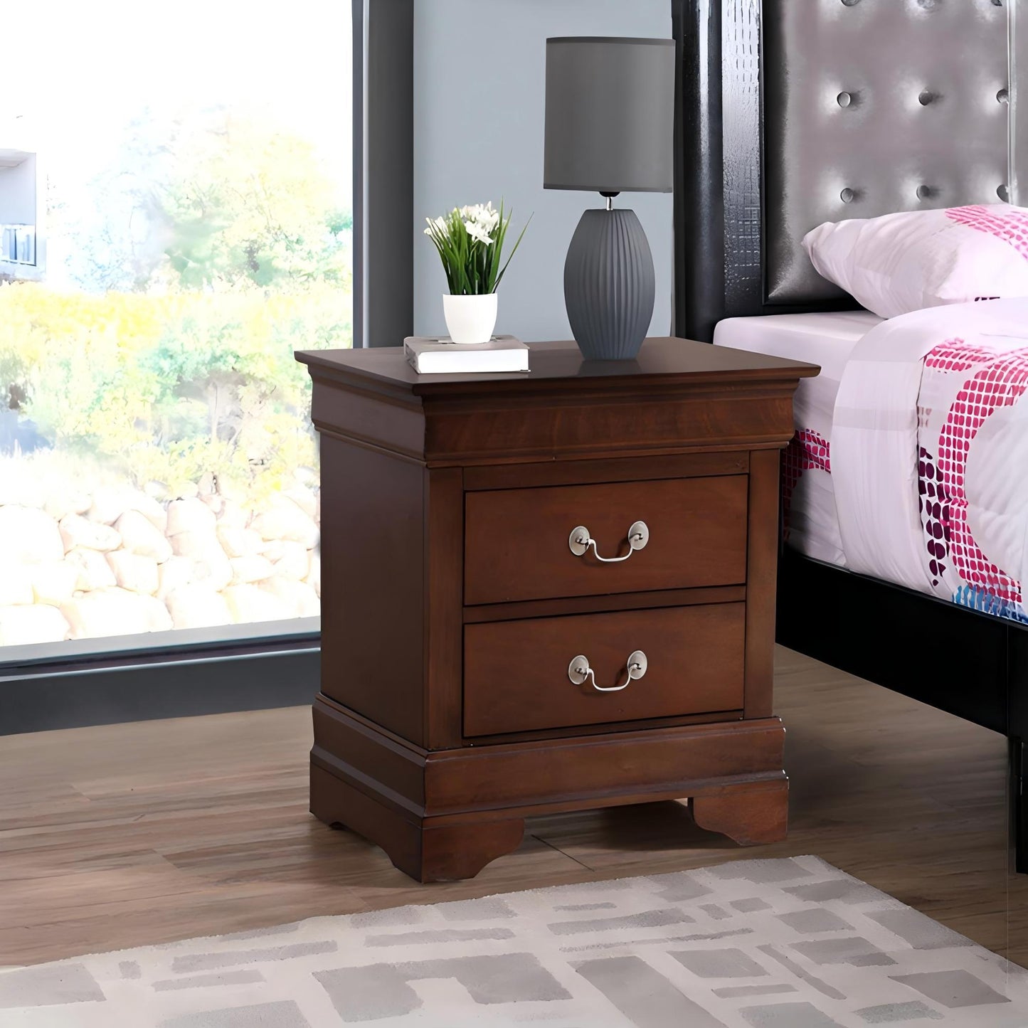 Louis Phillipe - Nightstand - Wood - The Sleep Loft - Online Mattress Showroom NYC