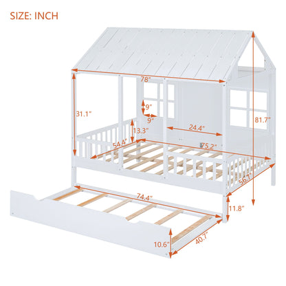 House Bed With Twin Size Trundle, Daybed - The Sleep Loft - Online Mattress Showroom NYC