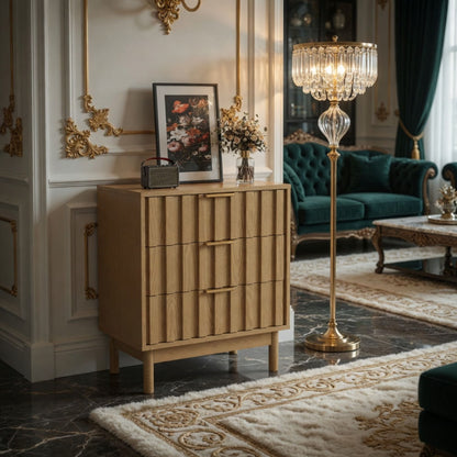 Fluted 3 Drawer Dresser
