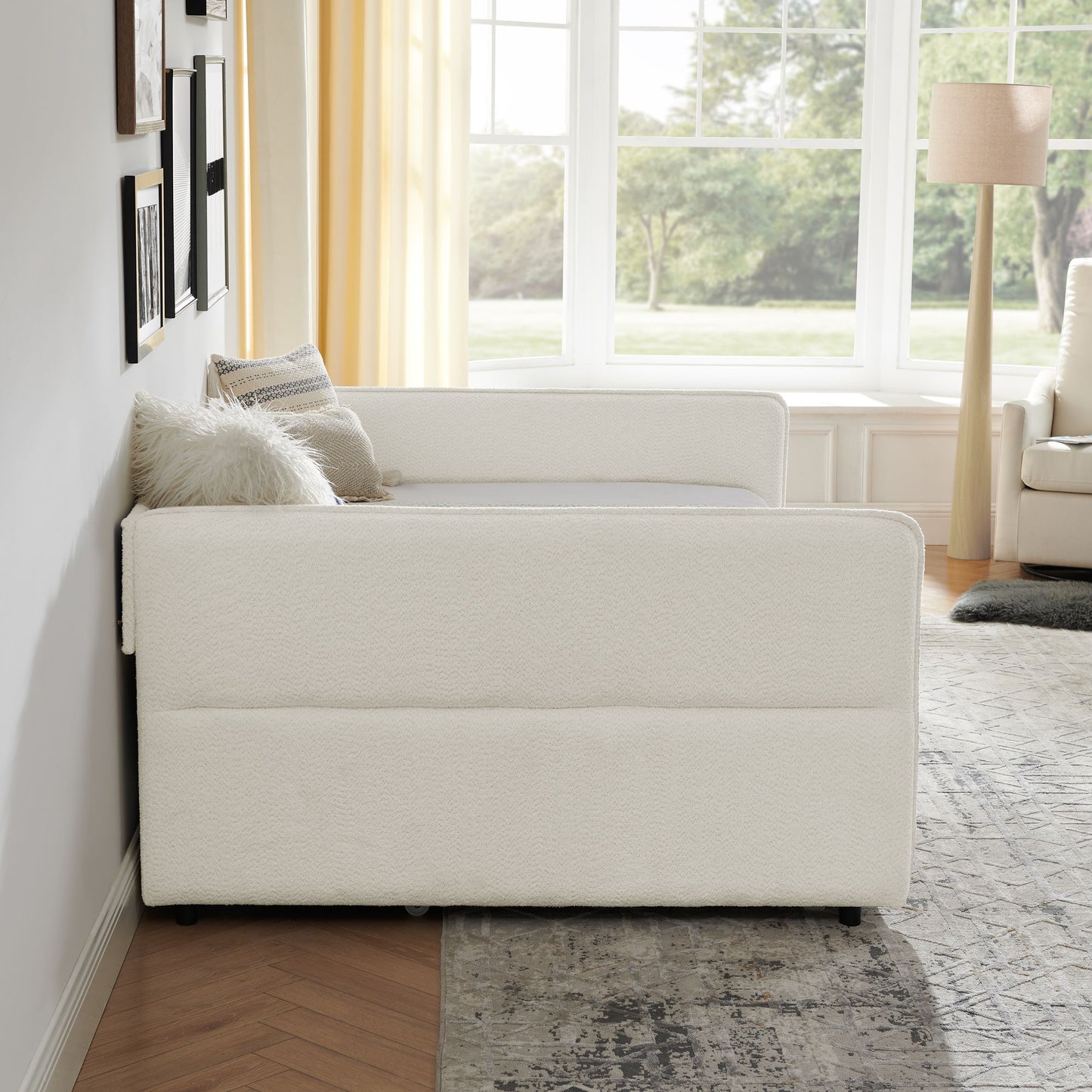 Upholstered Daybed With Pop Up Trundle - The Sleep Loft - Online Mattress Showroom NYC