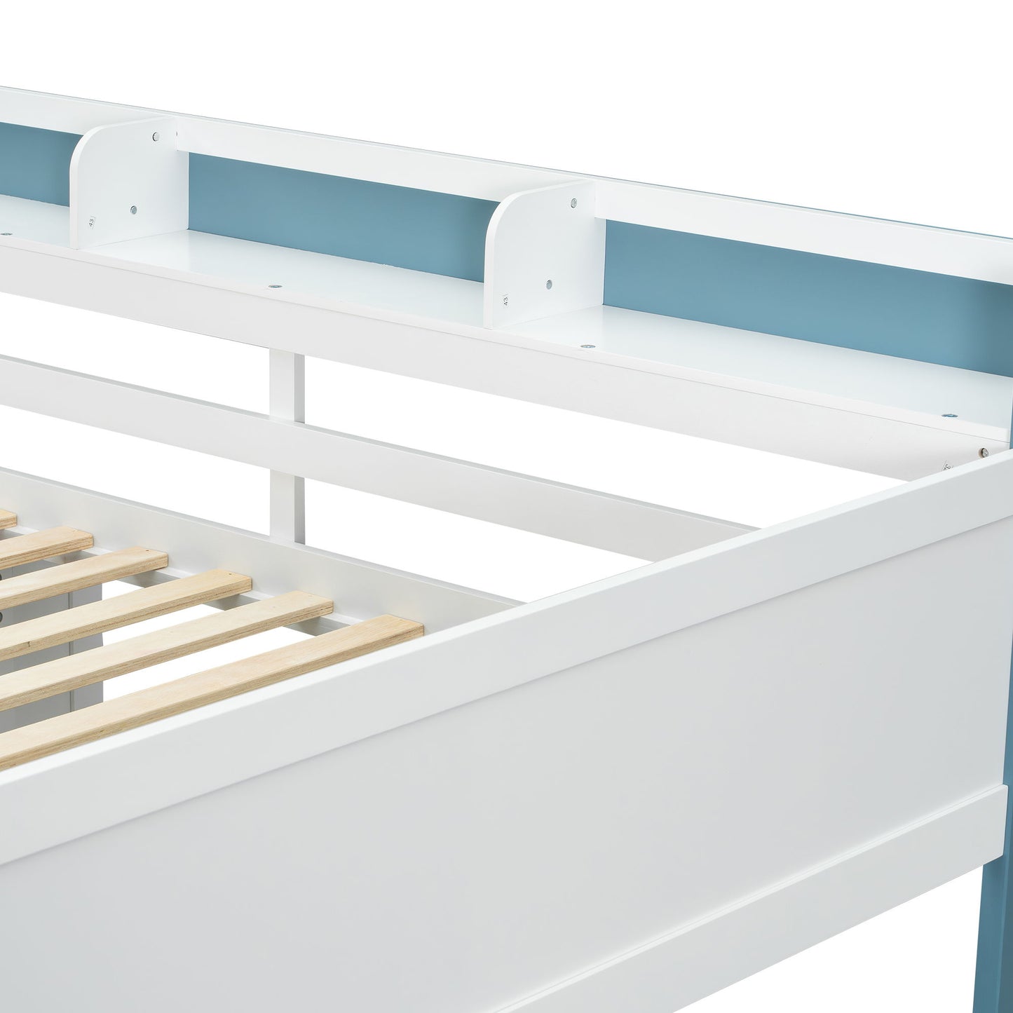 Loft Bed With Built In Storage Shelves, Clothes Rail, And Desk - The Sleep Loft - Online Mattress Showroom NYC