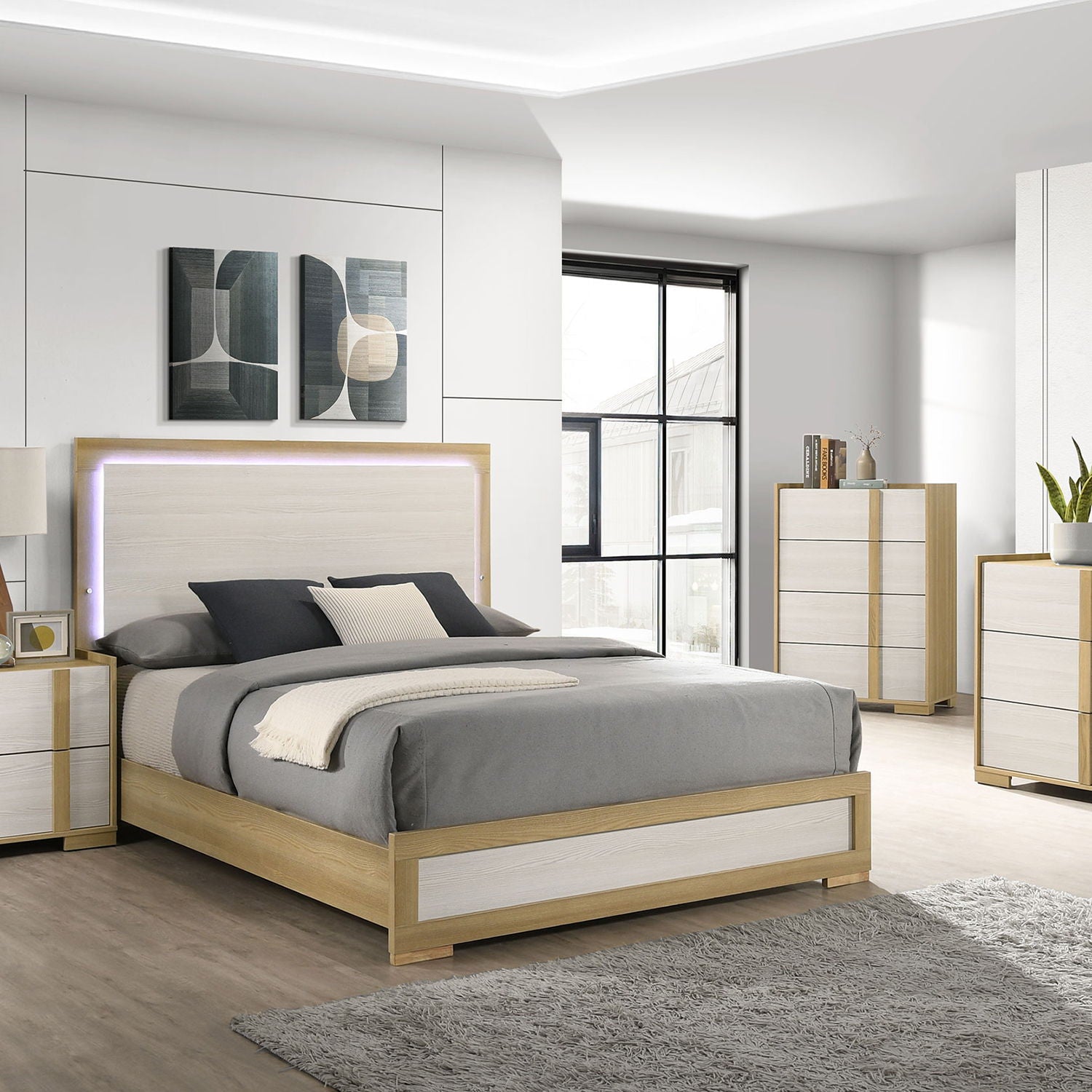 Lincoln - 2 Drawer Nightstand - Natural - The Sleep Loft - Online Mattress Showroom NYC