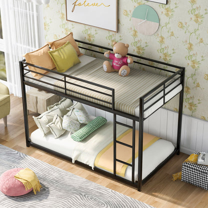 Metal Bunk Bed, Low Bunk Bed With Ladder - The Sleep Loft - Online Mattress Showroom NYC