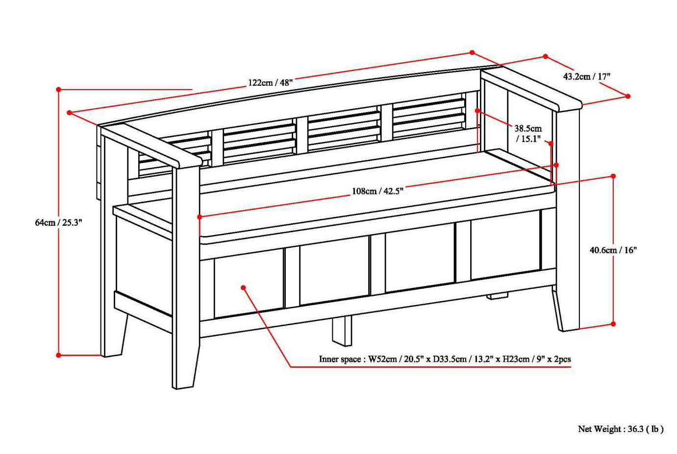 Adams - Entryway Storage Bench Handcrafted - The Sleep Loft - Online Mattress Showroom NYC
