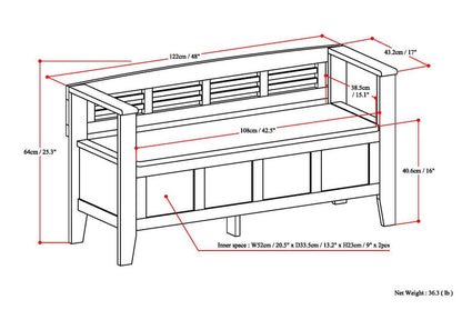 Adams - Entryway Storage Bench Handcrafted - The Sleep Loft - Online Mattress Showroom NYC