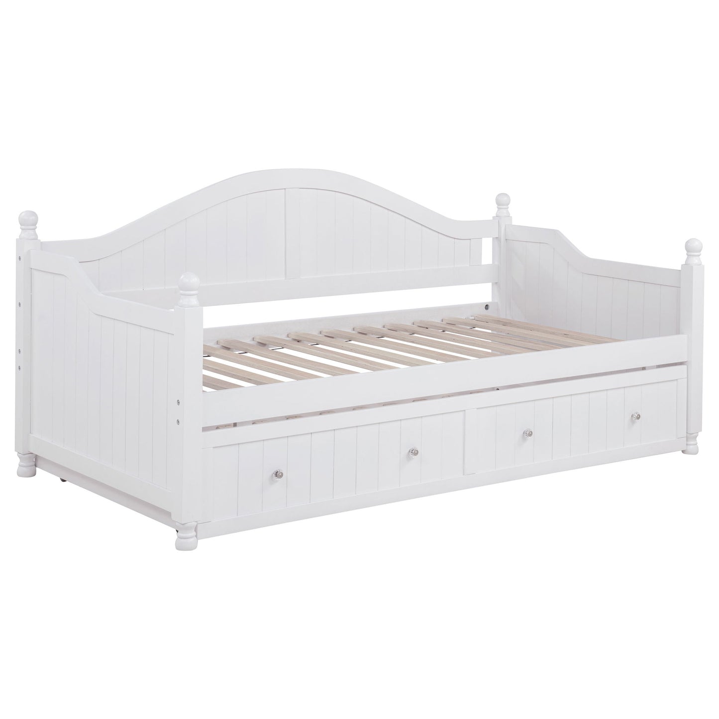 Twin Daybed With Trundle Storage Bed - White - The Sleep Loft - Online Mattress Showroom NYC
