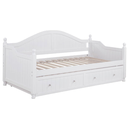 Twin Daybed With Trundle Storage Bed - White - The Sleep Loft - Online Mattress Showroom NYC
