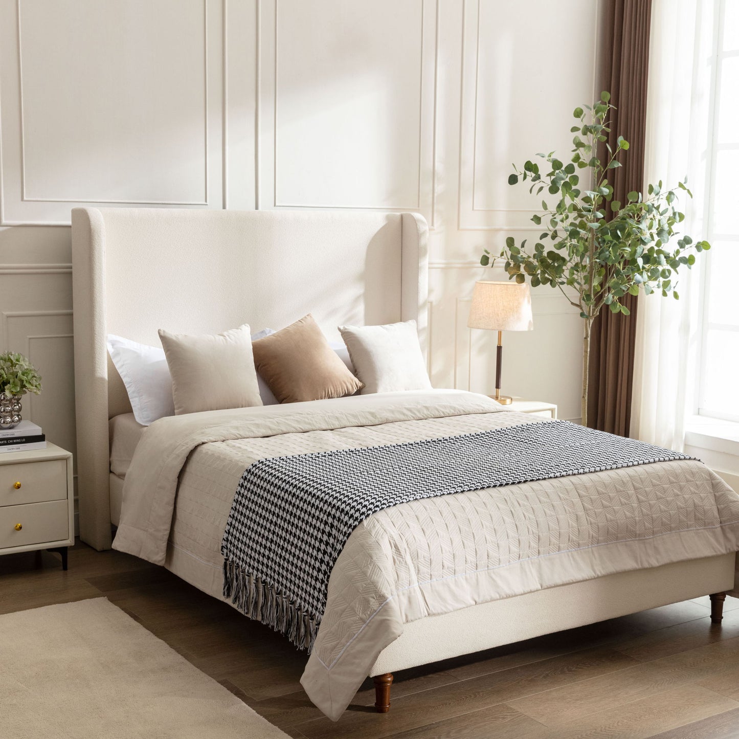Harper - Tall Headboard Upholstered Bed - The Sleep Loft - Online Mattress Showroom NYC