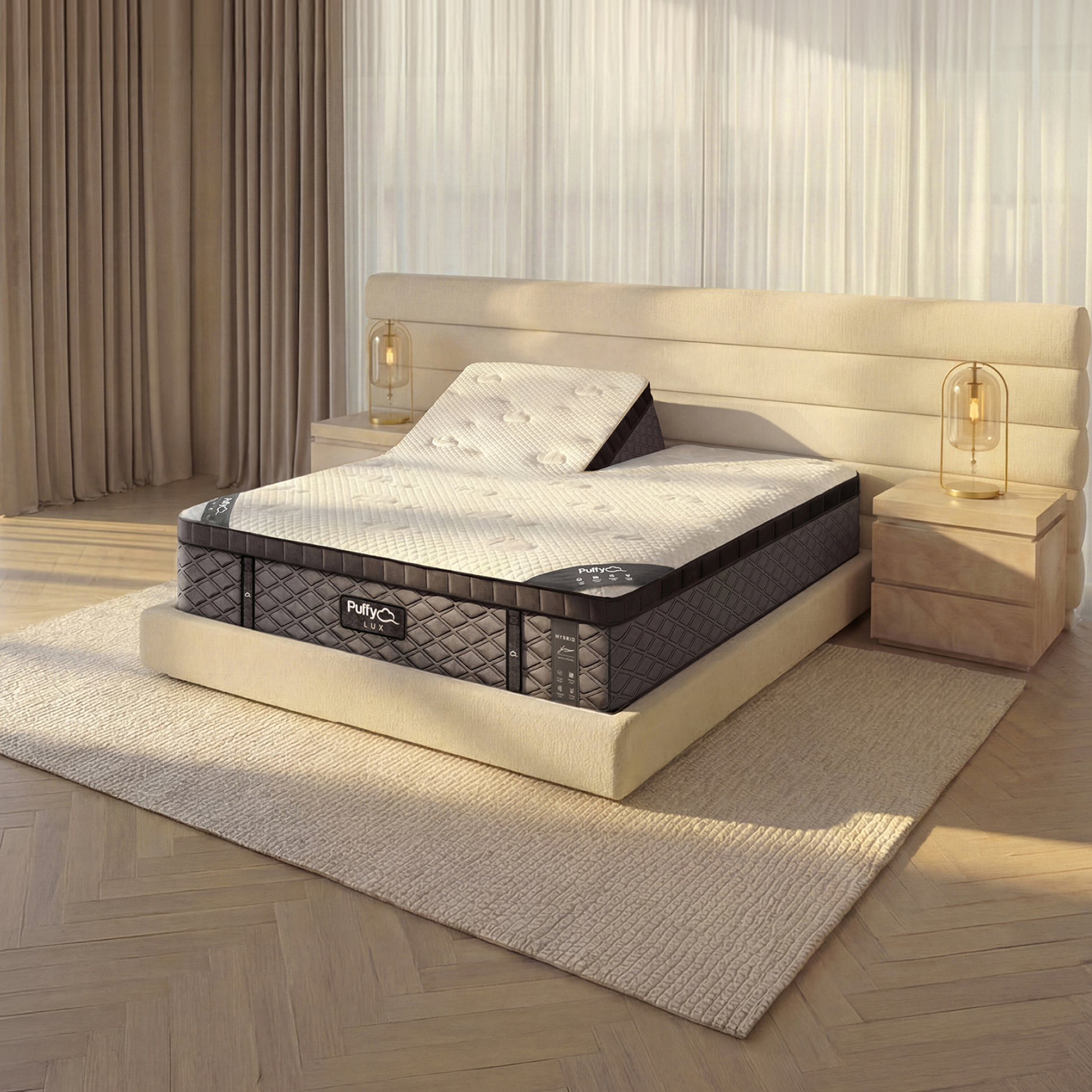 Puffy Lux Hybrid Mattress for Back Pain & Cooling Comfort - The Sleep Loft - Online Mattress Showroom NYC