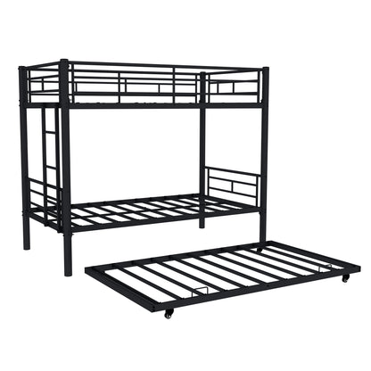 Metal Bunk Bed For Kids, Convertible Bedframe With Ladders & Guardrail - The Sleep Loft - Online Mattress Showroom NYC