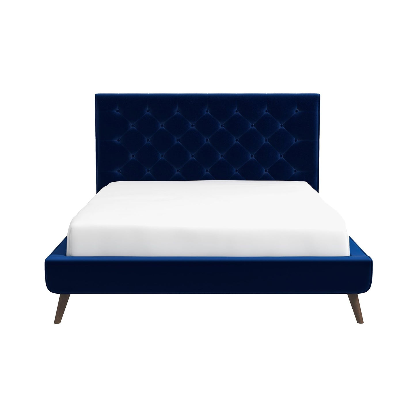 Dillon - Mid-Century Velvet Platform Bed - The Sleep Loft - Online Mattress Showroom NYC