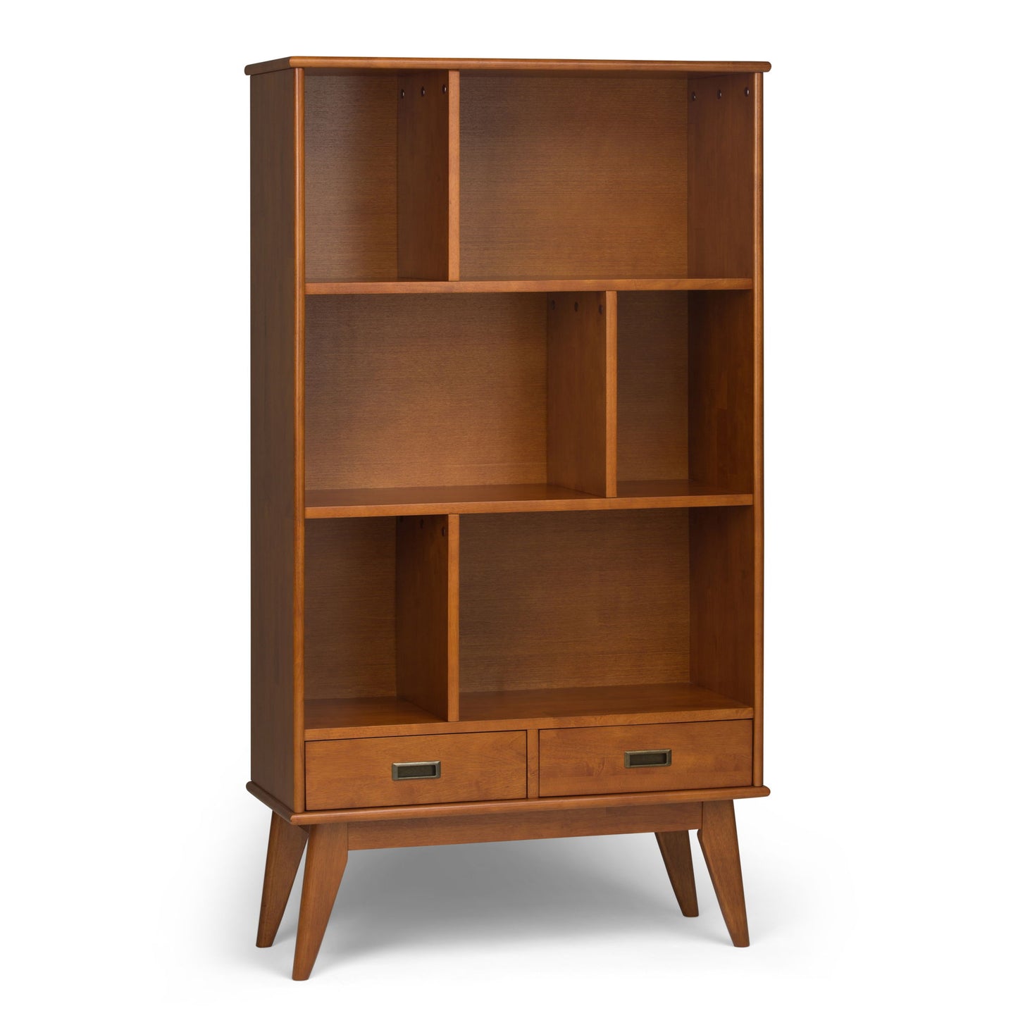 Draper - Mid Century Wide Bookcase And Storage Unit - The Sleep Loft - Online Mattress Showroom NYC