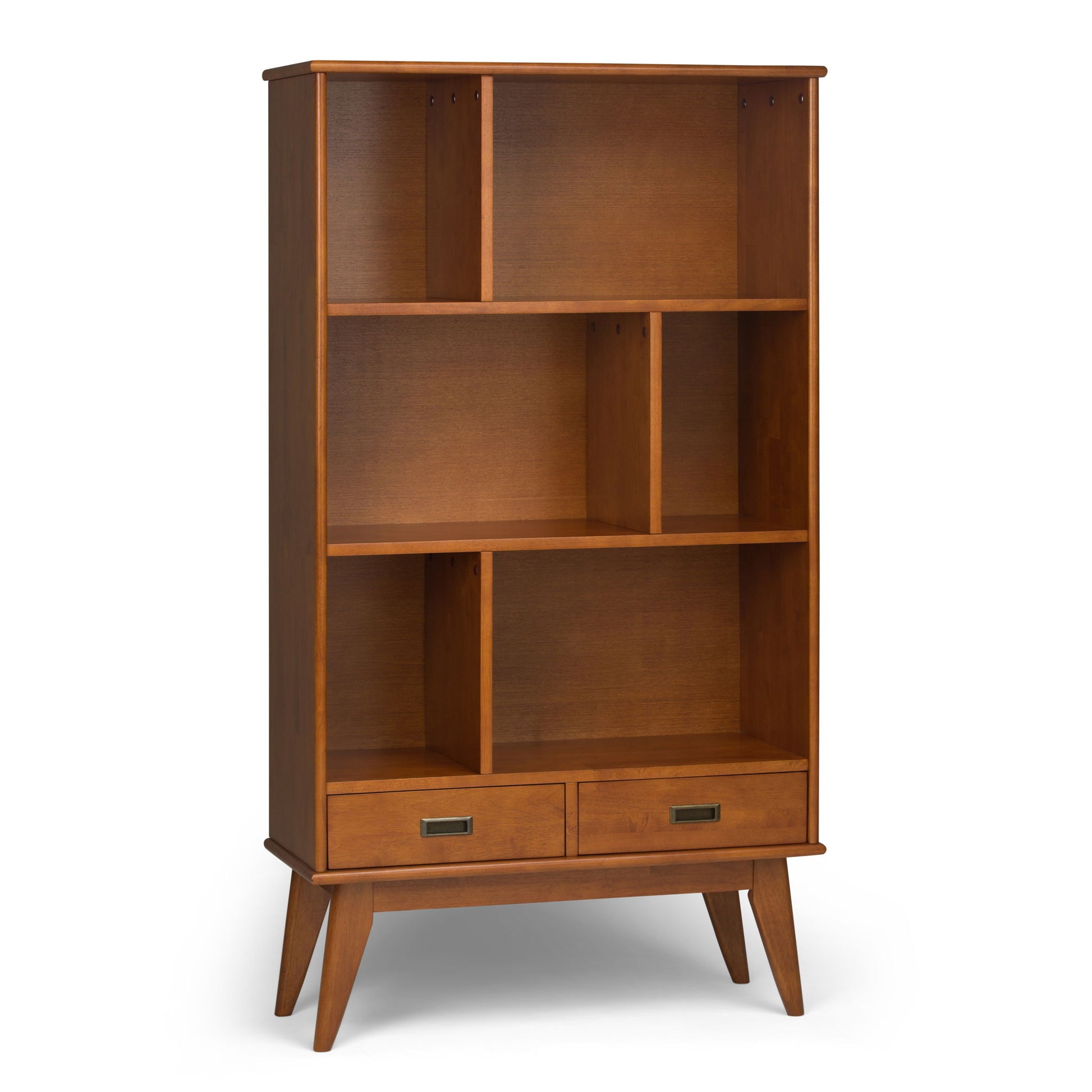 Draper - Mid Century Wide Bookcase And Storage Unit - The Sleep Loft - Online Mattress Showroom NYC