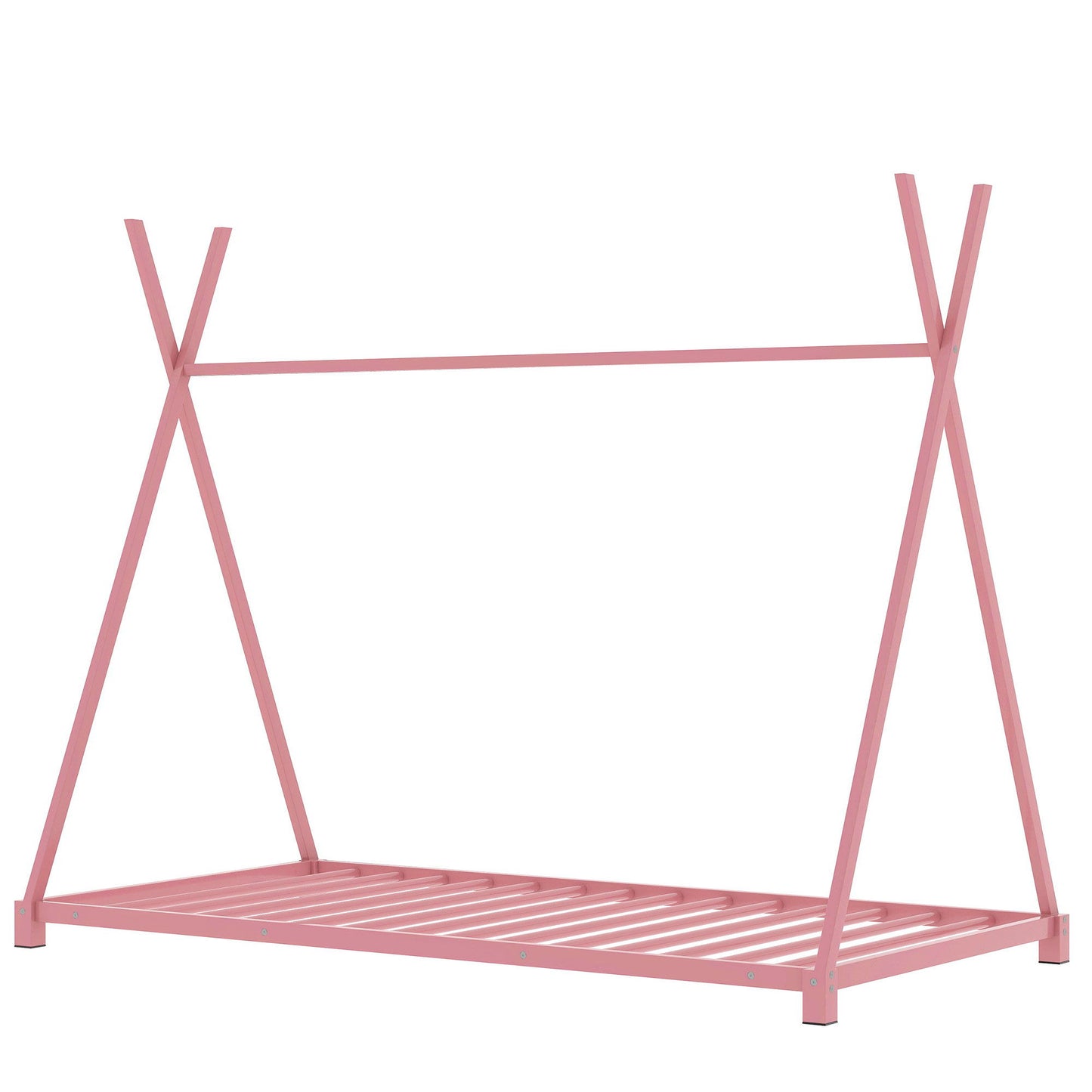 Metal House Platform Bed With Triangle Structure, Low Profile Design - The Sleep Loft - Online Mattress Showroom NYC