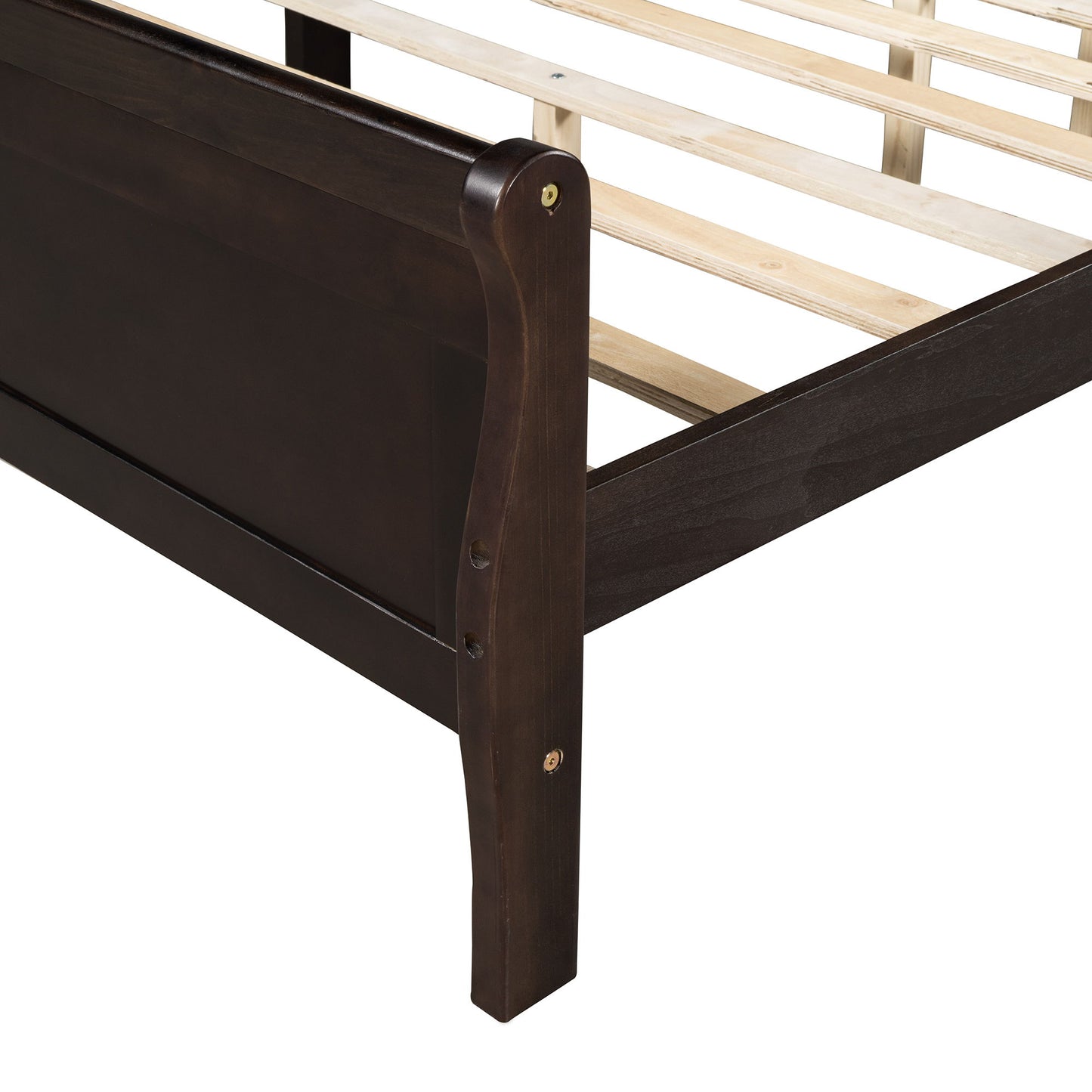 Platform Bed Frame Mattress Foundation Sleigh Bed With Headboard / Footboard / Wood Slat Suppor - The Sleep Loft - Online Mattress Showroom NYC