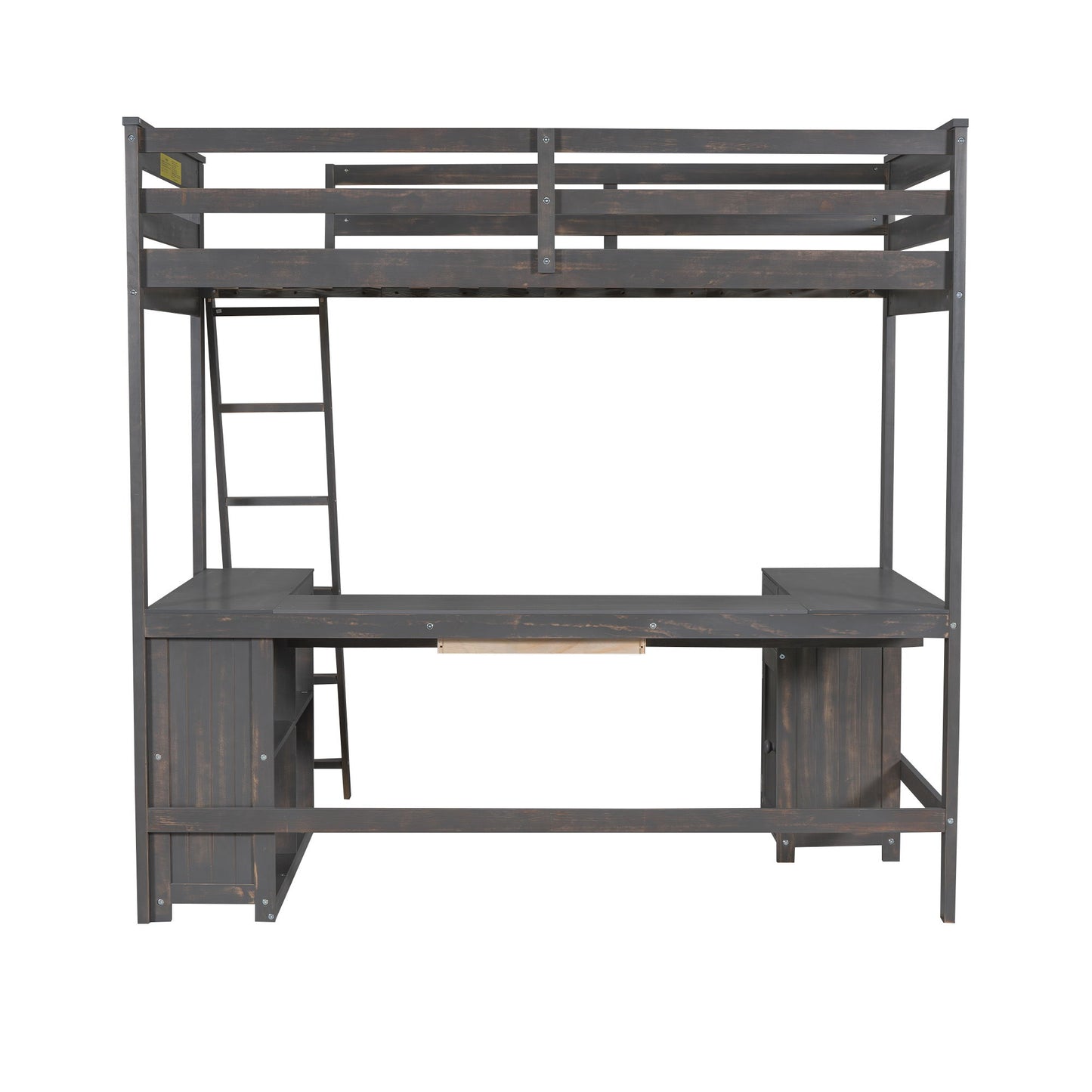 Loft Bed With U-Shaped Desk, Drawers, And Storage Shelves - The Sleep Loft - Online Mattress Showroom NYC