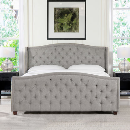 Marcella - Upholstered Shelter Headboard Bed Set - The Sleep Loft - Online Mattress Showroom NYC