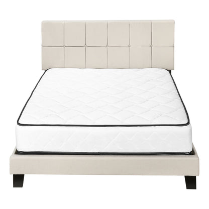 Queen Size Bed, Upholstered, Transitional - Beige - The Sleep Loft - Online Mattress Showroom NYC
