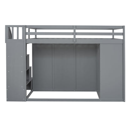 Loft Bed With Built In Wardrobes, Cabinets And Drawers - The Sleep Loft - Online Mattress Showroom NYC