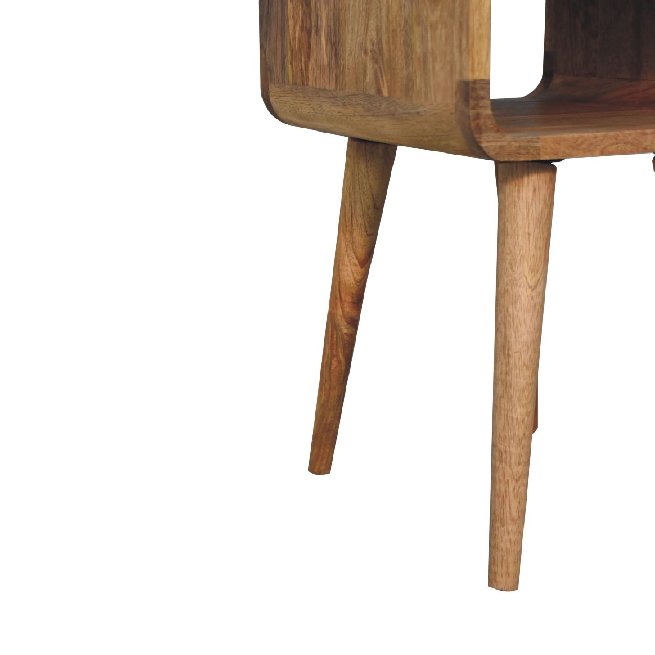 Mini Chestnut Curve Lower Bedside Nifhtstand - The Sleep Loft - Online Mattress Showroom NYC