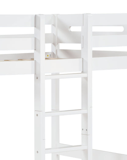 Esin - Twin Twin Bunk Bed - White - The Sleep Loft - Online Mattress Showroom NYC