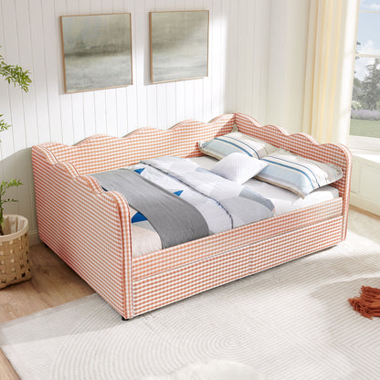 Gingham Daybed With USB Charging Port, Wave-Shaped Design - The Sleep Loft - Online Mattress Showroom NYC