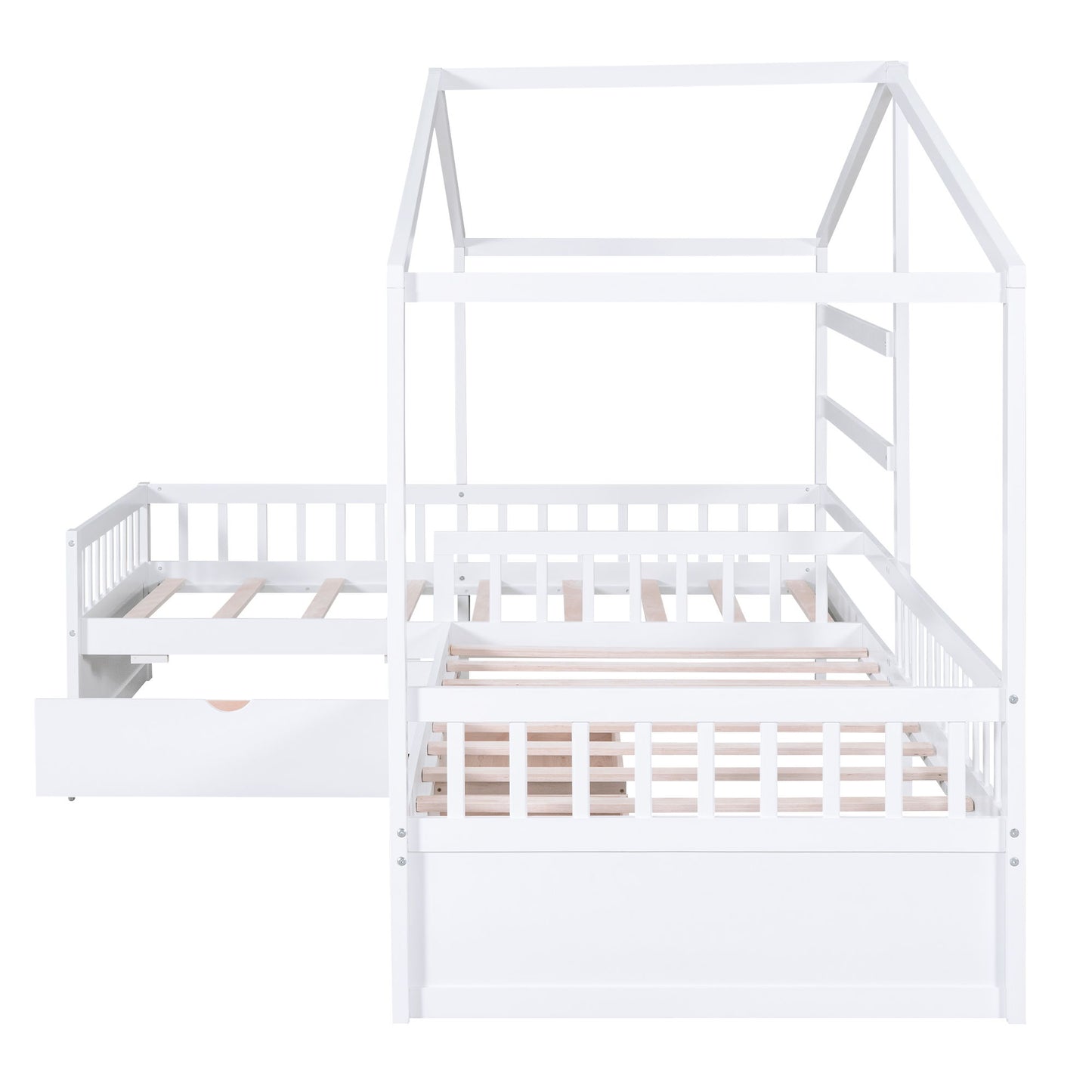 L Shape Platform Bed With 3 Storage Drawers - The Sleep Loft - Online Mattress Showroom NYC