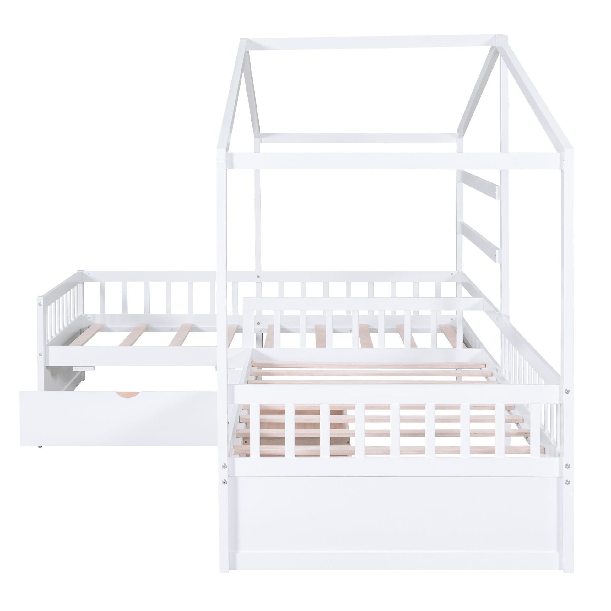 L Shape Platform Bed With 3 Storage Drawers - The Sleep Loft - Online Mattress Showroom NYC